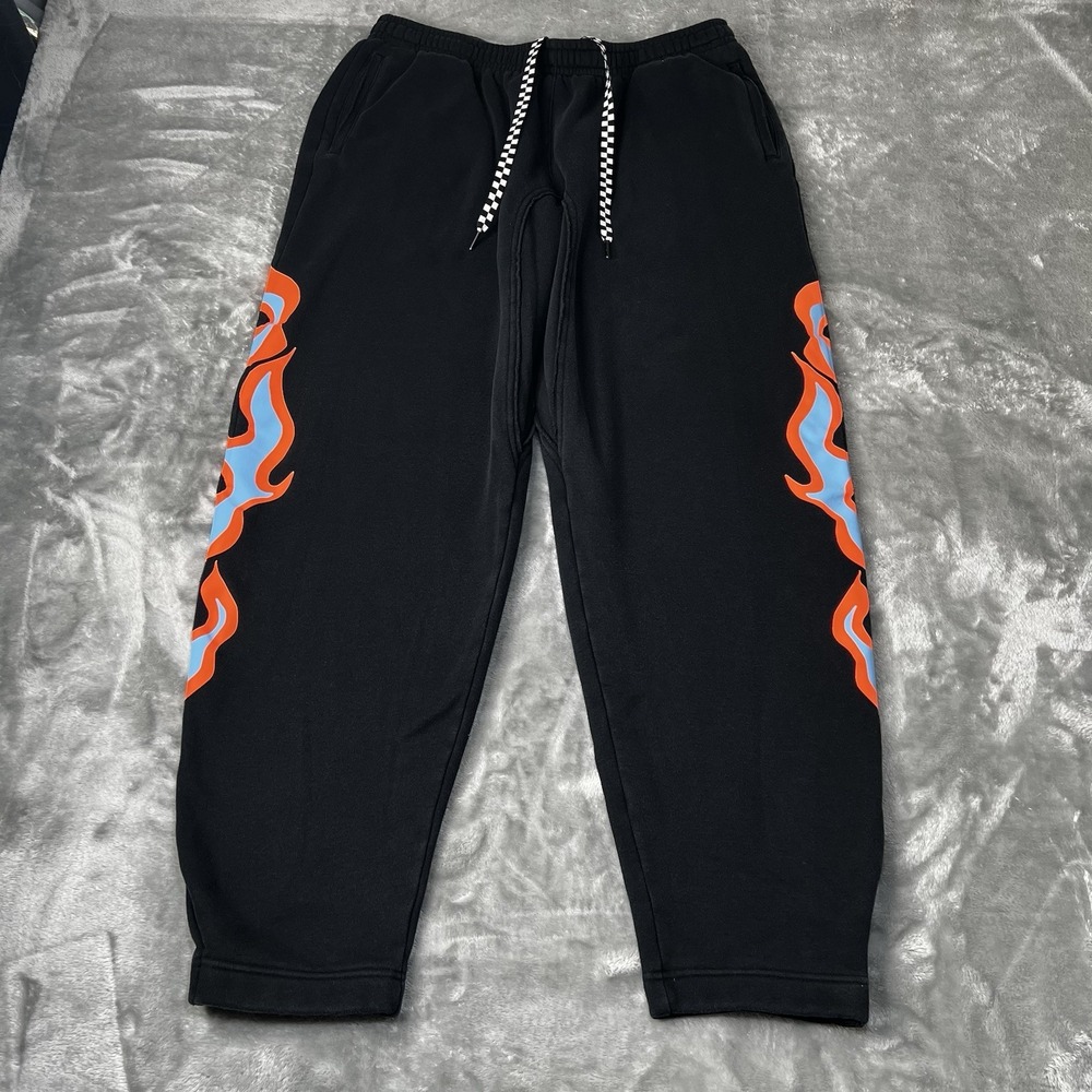 Savage Fenty Unisex XXL Black Jogger Flame Accent Sweatpants Streetwear Casual